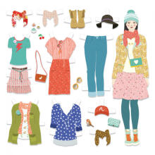 Paper dolls - One big dressing room