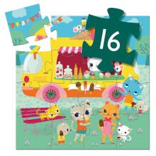 Silhouette puzzles - Ice cream truck - 16 pcs