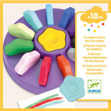 Colours - 12 flower crayons for toddlers