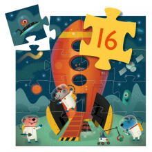 Silhouette puzzles - Spaceship - 16 pcs