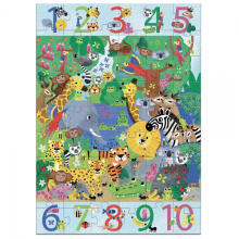 Giant puzzles - 1 to 10 Jungle - 54 pcs