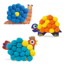 Collages - Pompons - Fluffy animals