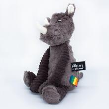 Mīkstā rotaļlieta - Degunradzis - Pelēks