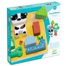 Wooden puzzle - Puzz & Match - Happy