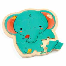 Wooden puzzle - Puzzlo Elephant - 14 pcs