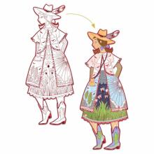 Krāsojamās lapas - Dāmas - Fedora un draugi