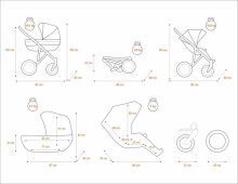 Kunert Rotax Art. 23037 Rožinis universalus vežimėlis 2in1