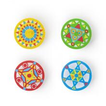 Wooden Spinning Top - Circus (1 pcs, 4 designs)