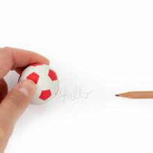 Eraser - champion football-shaped Eraser -, Ø 3.7 cm,  4 assorted