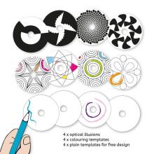 Spinning top TWISTIES — creative fun and colouring, 7 pieces
