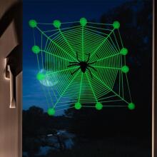 Zombie Zone - Spider Web with Spider (glow in the dark)