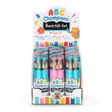ABC Champions - Coloured pencil set with sharpener 12 pieces, 2 assorted