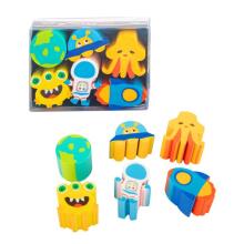 Eraser - Dino & Space Box Set of 6, 2 assorted