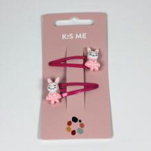 Hairclips - Dancing Rabbits with glitter (2 pcs)