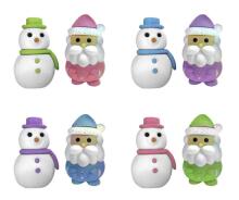 Erasers - Santa & Olaf (2 pcs.) (1 set, 4 designs)