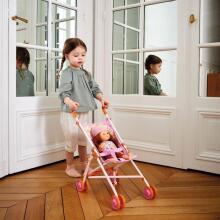 Dolls - Pomea - Stroller - Flowers - 54 cm