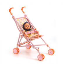 Dolls - Pomea - Stroller - Flowers - 54 cm