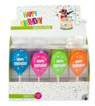 Birthday Fun - balloon candle on a stick, 6 designs assorted
