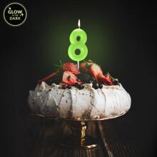 Birthday Fun - number candle GITD 8