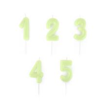 Birthday Fun - number candles GITD 0-9, assorted