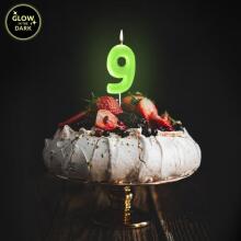 Birthday Fun - number candle GITD 9