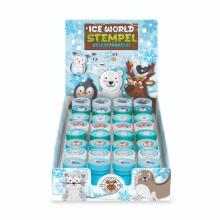Iceworld animals stamps self-inking, 8 assorted