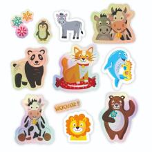 Animal sticker book 90 pieces, 6 assorted