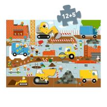 Giant puzzles - Construction site - 17 pcs