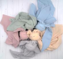 BABY 01081 Hug Me Bunny muslin diaper gray