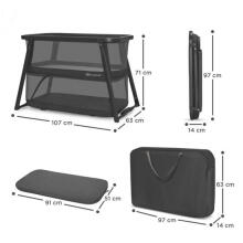 KINDERKRAFT Travel cot SOFI PLUS grey