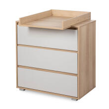 Klups Dalia Art.62326 Beech-Ash chest of drawers with changing surface