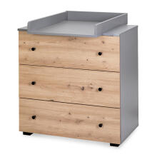 Klups Pauline Art.233076 Graphite/Oak Koka kumode