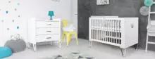 Klups Blanka Art.233084 White Wooden crib 120x60cm