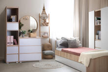 Klups Dalia Art.233118 Beech/Ash 3-дверный шкаф