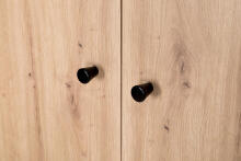 Klups Pauline Art.233124 Graphite-Oak two-door wardrobe, graphite-oak