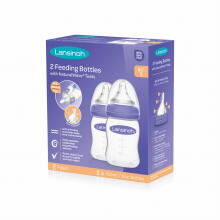 Lansinoh Bottle with NaturalWave® Teat GB Art.75830 Feeding bottle 2x160 ml + teat NaturalWave