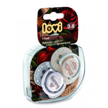 LOVI 22/867 Dynamic silicone pacifier 3-6 m 2 pcs I Love