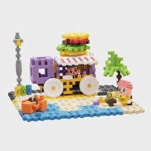 MARIOINEX 904244 Waffle mini blocks - Food Truck 148 pcs.