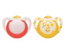 NUK 726070 Latex soother 0-6m STAR 2 pcs