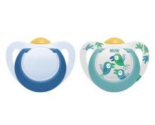 NUK 726070 Latex soother 0-6m STAR 2 pcs