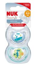 NUK 730133 Pacifier 1 FREESTYLE 2pcs silicone 0-6m*