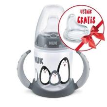NUK ZE-101 FC Set 150ml Bottle with handles MONOCHROME + silicone non-spill mouthpiece for free