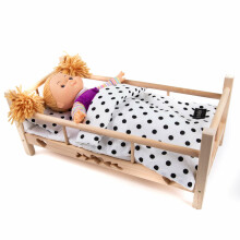 La Bebe™ Cotton Baby Doll Bedding Set Art.23468 Dots Universal Постельный комплект для кукольной кроватки