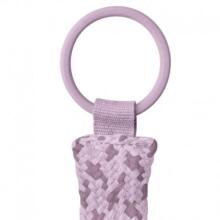 BIBS 9401111 PACIFIER BRAID pacifier holder 100% GOTS organic cotton Sky/Mauve