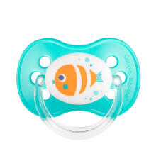 CANPOL 22/410 Soothing round silicone pacifier 0-6m LOVE &amp; SEA pink