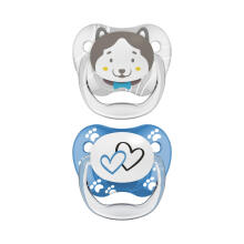 Dr. Browns PV22015 PreVent Orthodontic Pacifier BUTTERFLY 6-12m Animal Collection Blue 2pack