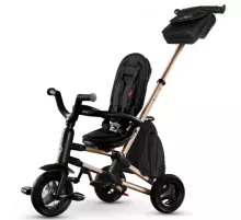 Bebe Basic Nova Gold Art.235558 Black Children's tricycle with handlebars, roof and inflatable wheels