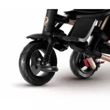 Bebe Basic Nova Gold Art.235558 Black Children's tricycle with handlebars, roof and inflatable wheels