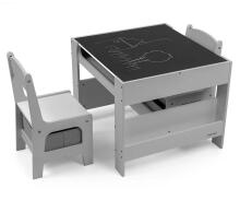 MILLY MALLY 5489 Furniture set - Table and two chairs Sven Grey