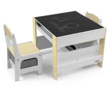 MILLY MALLY 5490 Furniture set - Table and two chairs Sven Natural